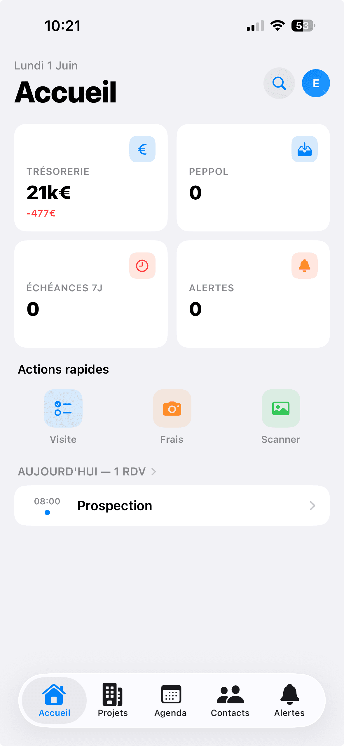 MDB Pro iPhone — Dashboard