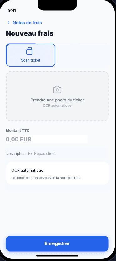 Scan note de frais